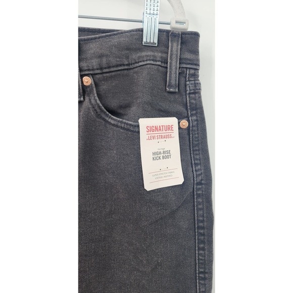 NEW NWT Signature Levis Stratus High Rise Kick Boot Black Wash 12 - Picture 4 of 7